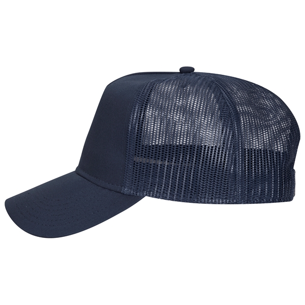 Cotton Twill 5 Panel Low Profile Mesh Back Trucker Hat - Cotton Twill 5 Panel Low Profile Mesh Back Trucker Hat - Image 23 of 110