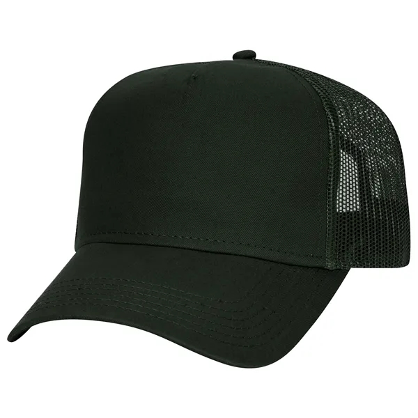 Cotton Twill 5 Panel Low Profile Mesh Back Trucker Hat - Cotton Twill 5 Panel Low Profile Mesh Back Trucker Hat - Image 28 of 110