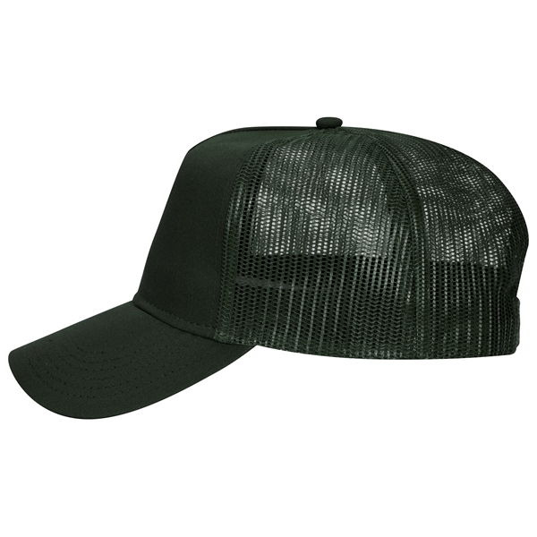 Cotton Twill 5 Panel Low Profile Mesh Back Trucker Hat - Cotton Twill 5 Panel Low Profile Mesh Back Trucker Hat - Image 29 of 110