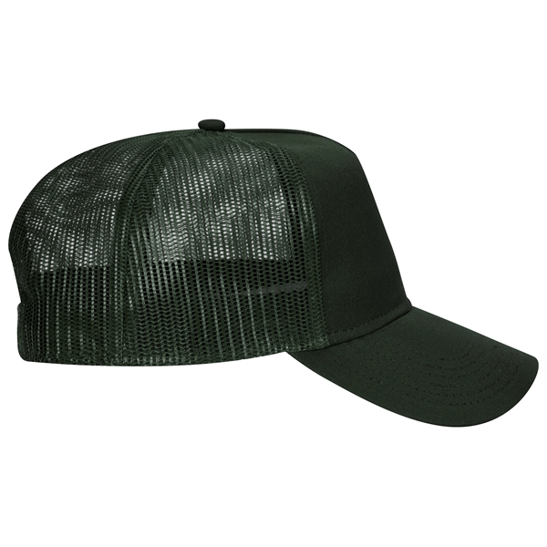 Cotton Twill 5 Panel Low Profile Mesh Back Trucker Hat - Cotton Twill 5 Panel Low Profile Mesh Back Trucker Hat - Image 30 of 110