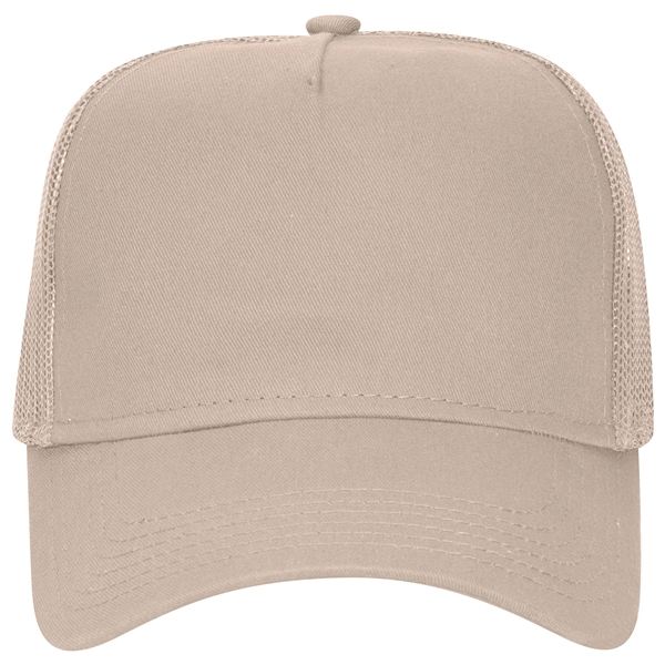 Cotton Twill 5 Panel Low Profile Mesh Back Trucker Hat - Cotton Twill 5 Panel Low Profile Mesh Back Trucker Hat - Image 34 of 110