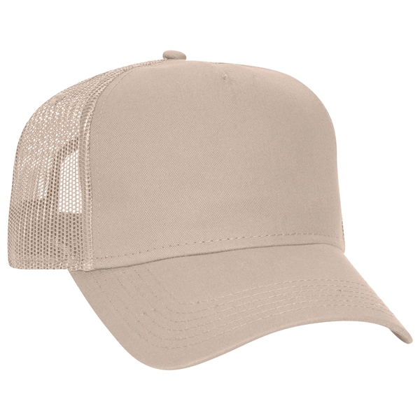 Cotton Twill 5 Panel Low Profile Mesh Back Trucker Hat - Cotton Twill 5 Panel Low Profile Mesh Back Trucker Hat - Image 31 of 110