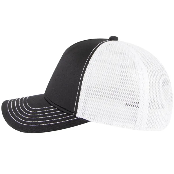 Cotton Twill 5 Panel Low Profile Mesh Back Trucker Hat - Cotton Twill 5 Panel Low Profile Mesh Back Trucker Hat - Image 58 of 110