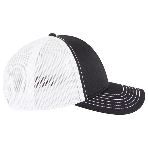Cotton Twill 5 Panel Low Profile Mesh Back Trucker Hat - Cotton Twill 5 Panel Low Profile Mesh Back Trucker Hat - Image 59 of 110