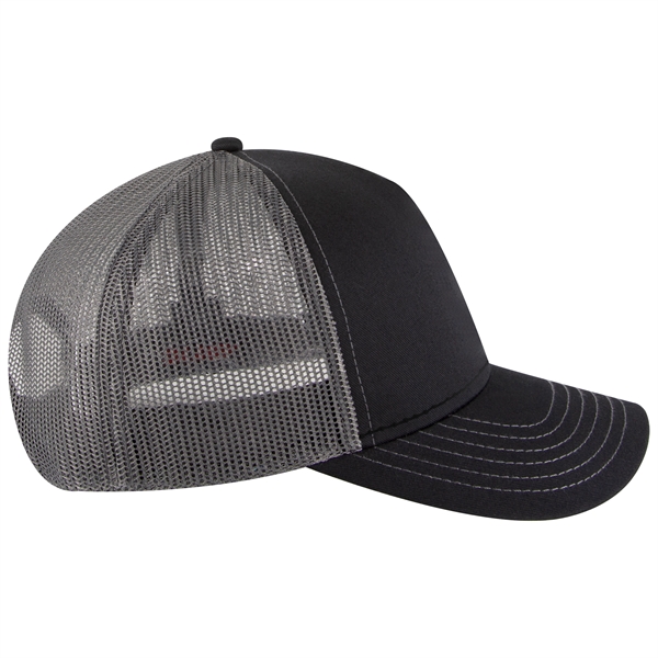 Cotton Twill 5 Panel Low Profile Mesh Back Trucker Hat - Cotton Twill 5 Panel Low Profile Mesh Back Trucker Hat - Image 66 of 110