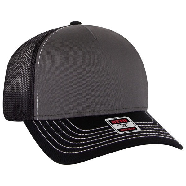Cotton Twill 5 Panel Low Profile Mesh Back Trucker Hat - Cotton Twill 5 Panel Low Profile Mesh Back Trucker Hat - Image 74 of 110