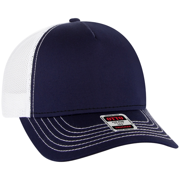 Cotton Twill 5 Panel Low Profile Mesh Back Trucker Hat - Cotton Twill 5 Panel Low Profile Mesh Back Trucker Hat - Image 81 of 110