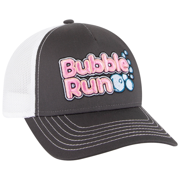 Cotton Twill 5 Panel Low Profile Mesh Back Trucker Hat - Cotton Twill 5 Panel Low Profile Mesh Back Trucker Hat - Image 90 of 110