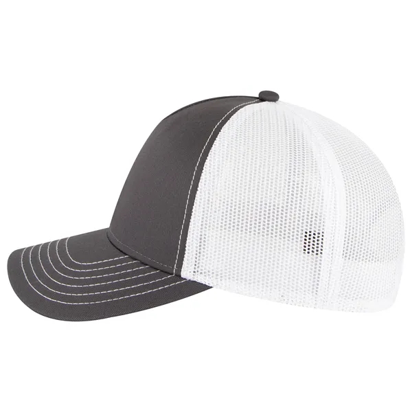 Cotton Twill 5 Panel Low Profile Mesh Back Trucker Hat - Cotton Twill 5 Panel Low Profile Mesh Back Trucker Hat - Image 95 of 110