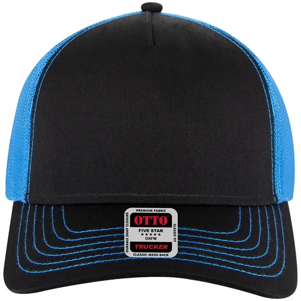 Cotton Twill 5 Panel Low Profile Mesh Back Trucker Hat - Cotton Twill 5 Panel Low Profile Mesh Back Trucker Hat - Image 99 of 110