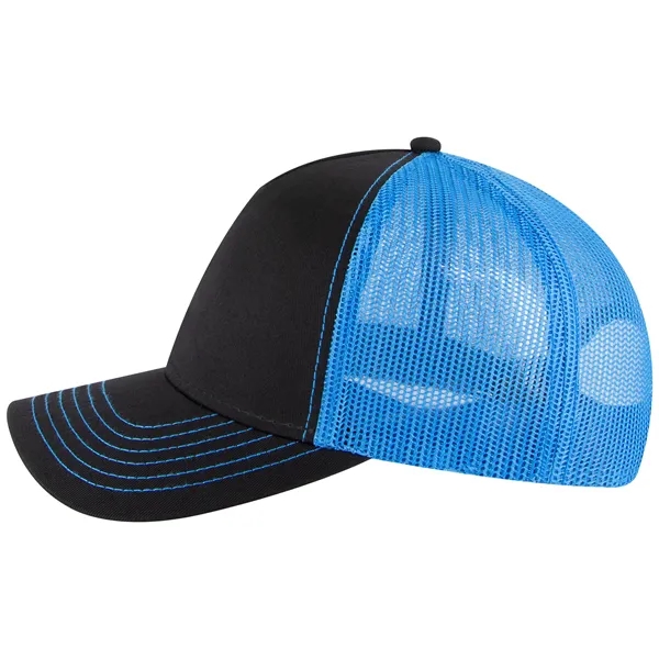 Cotton Twill 5 Panel Low Profile Mesh Back Trucker Hat - Cotton Twill 5 Panel Low Profile Mesh Back Trucker Hat - Image 102 of 110