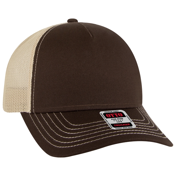 Cotton Twill 5 Panel Low Profile Mesh Back Trucker Hat - Cotton Twill 5 Panel Low Profile Mesh Back Trucker Hat - Image 104 of 110