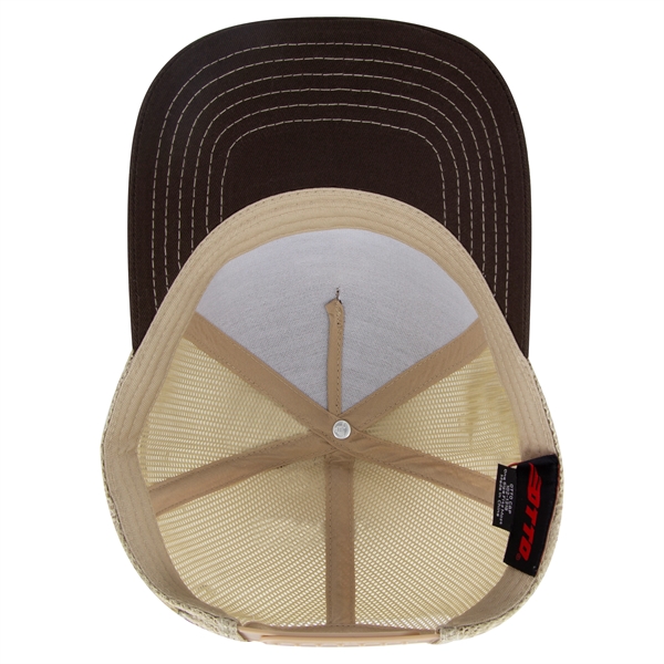 Cotton Twill 5 Panel Low Profile Mesh Back Trucker Hat - Cotton Twill 5 Panel Low Profile Mesh Back Trucker Hat - Image 108 of 110