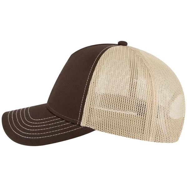 Cotton Twill 5 Panel Low Profile Mesh Back Trucker Hat - Cotton Twill 5 Panel Low Profile Mesh Back Trucker Hat - Image 109 of 110