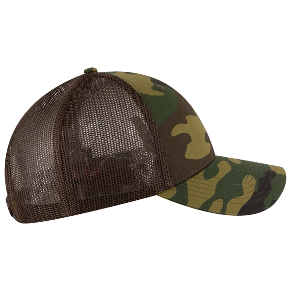 6 Panel Style Camouflage Cotton Twill Mesh Back Cap - 6 Panel Style Camouflage Cotton Twill Mesh Back Cap - Image 7 of 48
