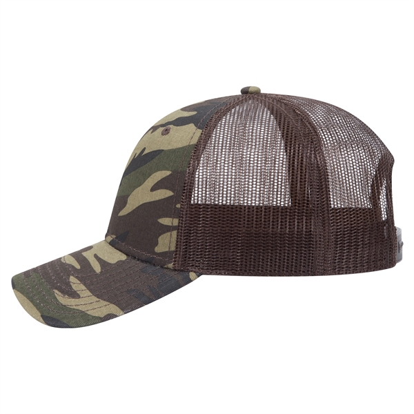 6 Panel Style Camouflage Cotton Twill Mesh Back Cap - 6 Panel Style Camouflage Cotton Twill Mesh Back Cap - Image 34 of 48