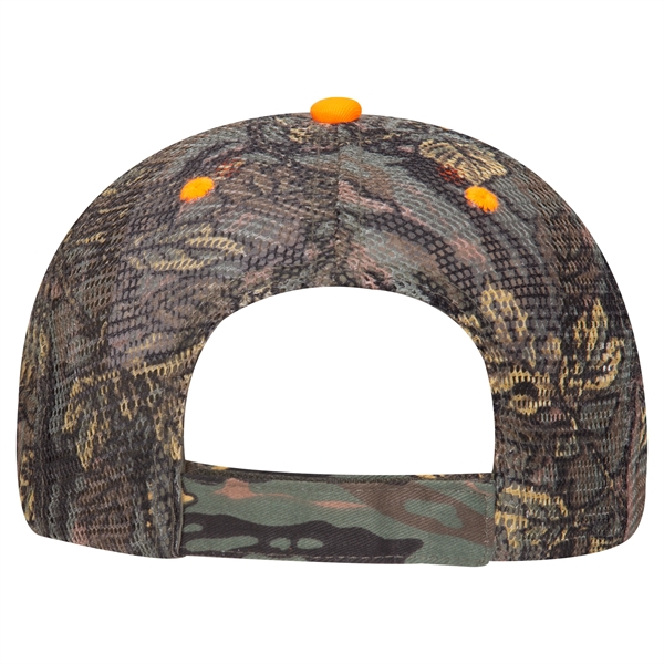 Camouflage Cotton Twill Sandwich Visor 6 Panel Mesh Back Hat - Camouflage Cotton Twill Sandwich Visor 6 Panel Mesh Back Hat - Image 2 of 12