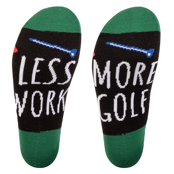 Less Work, More Golf Gift Set - 16oz Insulated Bottle & Sock - Less Work, More Golf Gift Set - 16oz Insulated Bottle & Sock - Image 4 of 4