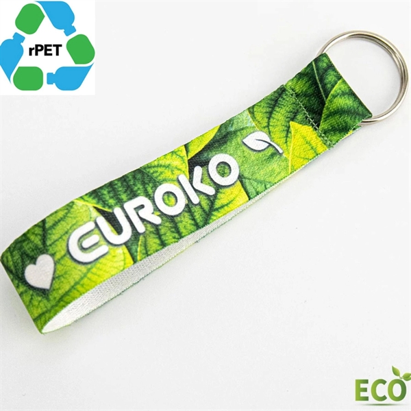 3/4" rPET Recycled Poly Sublimation Wrist Lanyard Keyring - 3/4" rPET Recycled Poly Sublimation Wrist Lanyard Keyring - Image 0 of 0