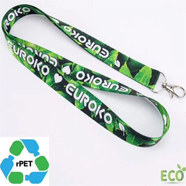 Lobster Claw rPET Recycled Polyester Sublimation Lanyard - Lobster Claw rPET Recycled Polyester Sublimation Lanyard - Image 0 of 5