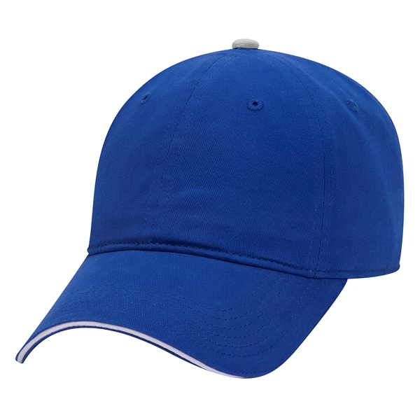 Brushed Cotton Twill Sandwich Visor 6 Panel Baseball Cap - Brushed Cotton Twill Sandwich Visor 6 Panel Baseball Cap - Image 4 of 47