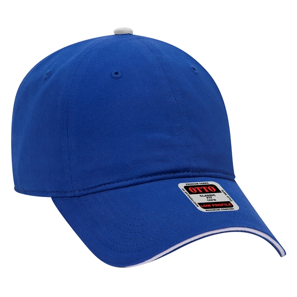Brushed Cotton Twill Sandwich Visor 6 Panel Baseball Cap - Brushed Cotton Twill Sandwich Visor 6 Panel Baseball Cap - Image 1 of 47