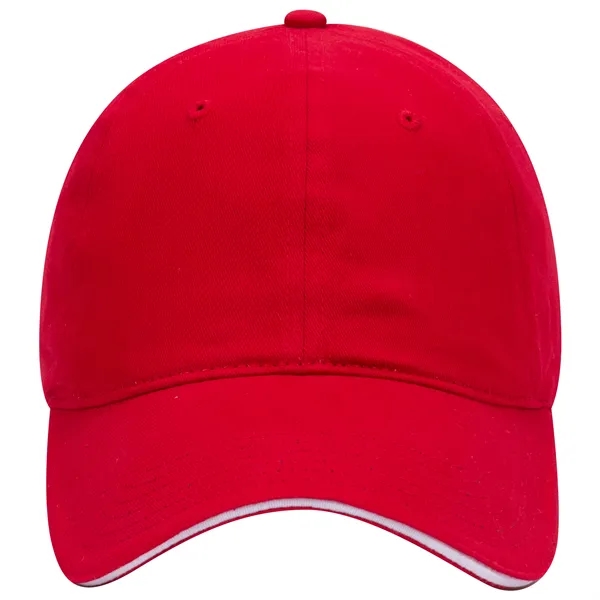 Brushed Cotton Twill Sandwich Visor 6 Panel Baseball Cap - Brushed Cotton Twill Sandwich Visor 6 Panel Baseball Cap - Image 9 of 47