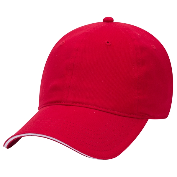 Brushed Cotton Twill Sandwich Visor 6 Panel Baseball Cap - Brushed Cotton Twill Sandwich Visor 6 Panel Baseball Cap - Image 10 of 47