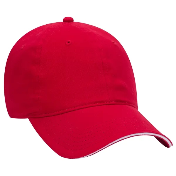 Brushed Cotton Twill Sandwich Visor 6 Panel Baseball Cap - Brushed Cotton Twill Sandwich Visor 6 Panel Baseball Cap - Image 7 of 47