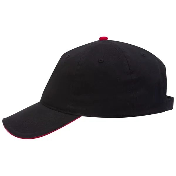 Brushed Cotton Twill Sandwich Visor 6 Panel Baseball Cap - Brushed Cotton Twill Sandwich Visor 6 Panel Baseball Cap - Image 21 of 47