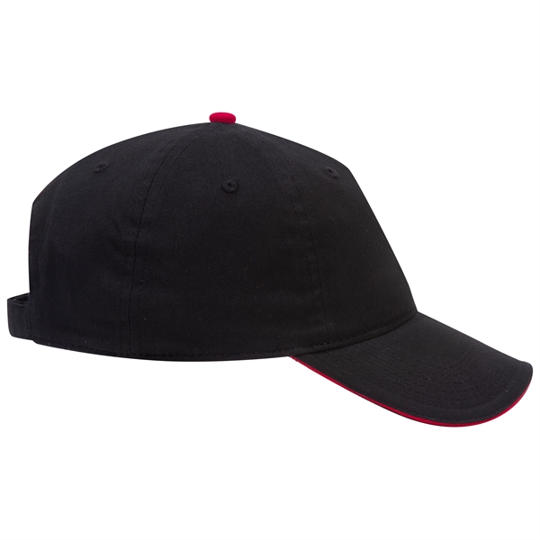 Brushed Cotton Twill Sandwich Visor 6 Panel Baseball Cap - Brushed Cotton Twill Sandwich Visor 6 Panel Baseball Cap - Image 22 of 47