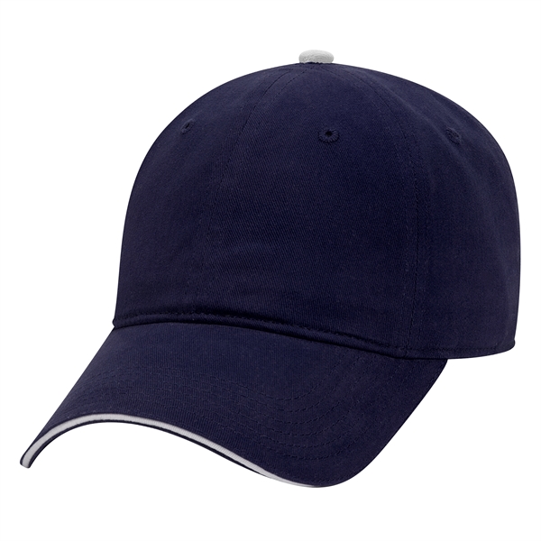 Brushed Cotton Twill Sandwich Visor 6 Panel Baseball Cap - Brushed Cotton Twill Sandwich Visor 6 Panel Baseball Cap - Image 33 of 47