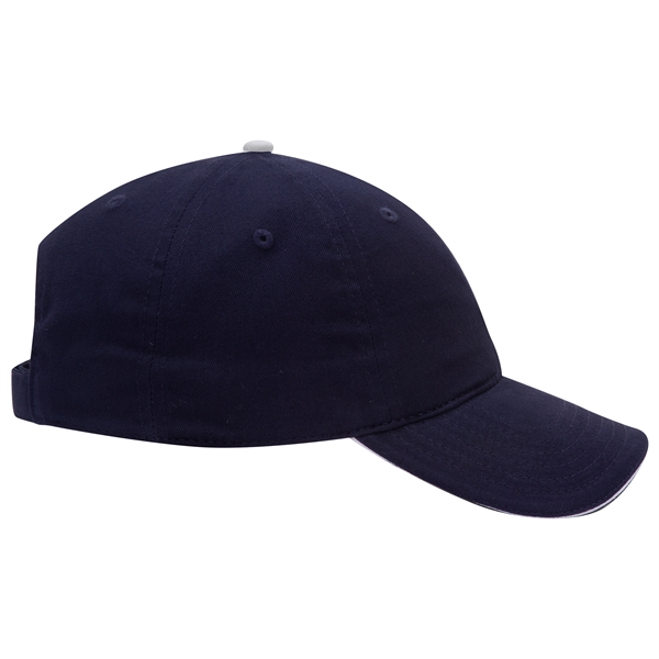 Brushed Cotton Twill Sandwich Visor 6 Panel Baseball Cap - Brushed Cotton Twill Sandwich Visor 6 Panel Baseball Cap - Image 35 of 47