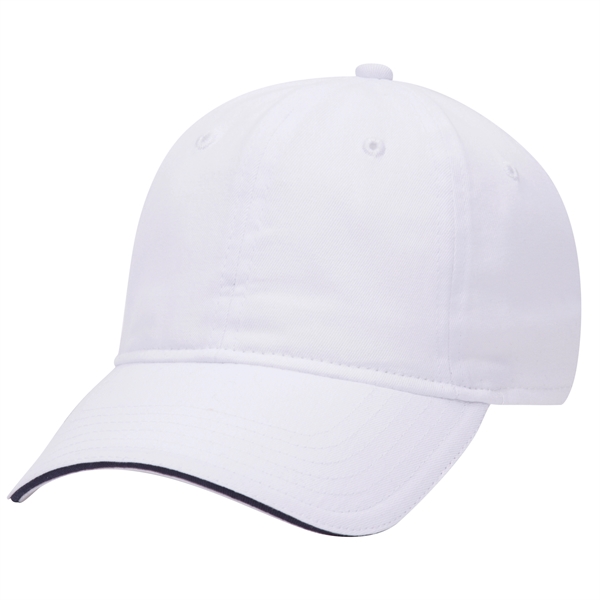 Brushed Cotton Twill Sandwich Visor 6 Panel Baseball Cap - Brushed Cotton Twill Sandwich Visor 6 Panel Baseball Cap - Image 39 of 47