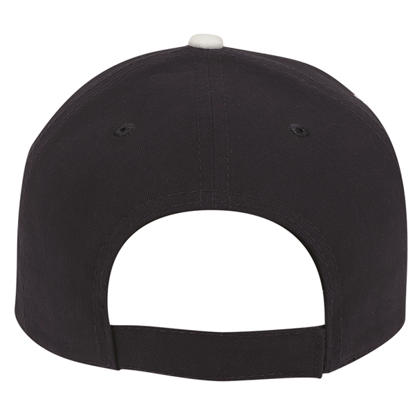 6 Panel Brushed Cotton Twill Sandwich Visor Dad Hat - 6 Panel Brushed Cotton Twill Sandwich Visor Dad Hat - Image 10 of 19