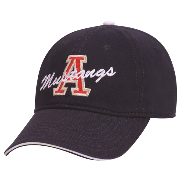 6 Panel Brushed Cotton Twill Sandwich Visor Dad Hat - 6 Panel Brushed Cotton Twill Sandwich Visor Dad Hat - Image 12 of 19