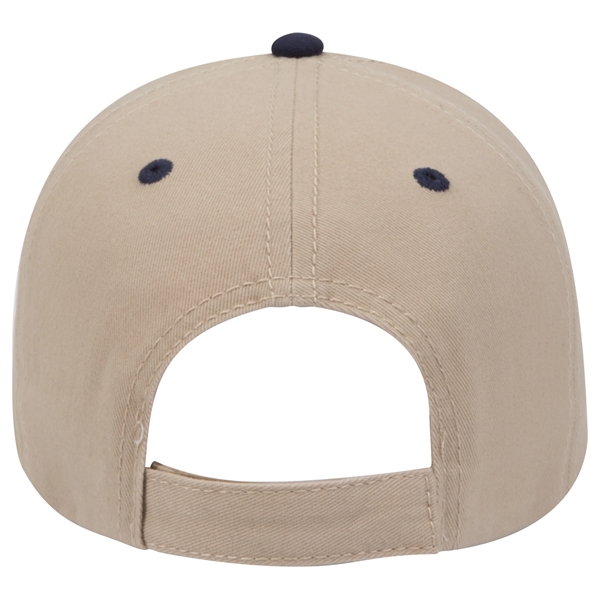 6 Panel Brushed Cotton Twill Sandwich Visor Dad Hat - 6 Panel Brushed Cotton Twill Sandwich Visor Dad Hat - Image 15 of 19