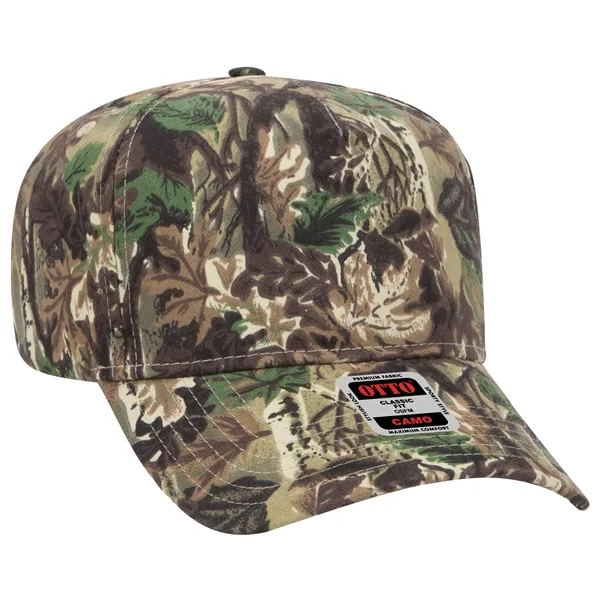 Camo Brushed Cotton Twill 5 Panel Mid Profile Style Cap - Camo Brushed Cotton Twill 5 Panel Mid Profile Style Cap - Image 1 of 6