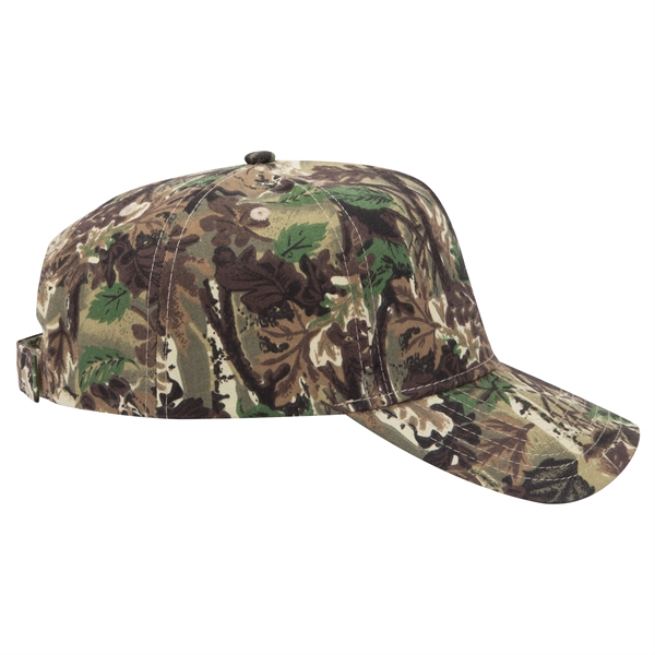 Camo Brushed Cotton Twill 5 Panel Mid Profile Style Cap - Camo Brushed Cotton Twill 5 Panel Mid Profile Style Cap - Image 6 of 6