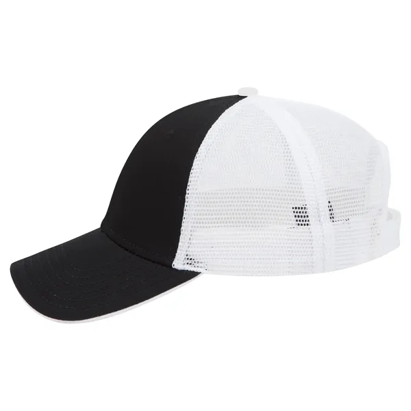 Cotton Twill Flipped Edge Visor 6Panel Mesh Back Trucker Hat - Cotton Twill Flipped Edge Visor 6Panel Mesh Back Trucker Hat - Image 5 of 39