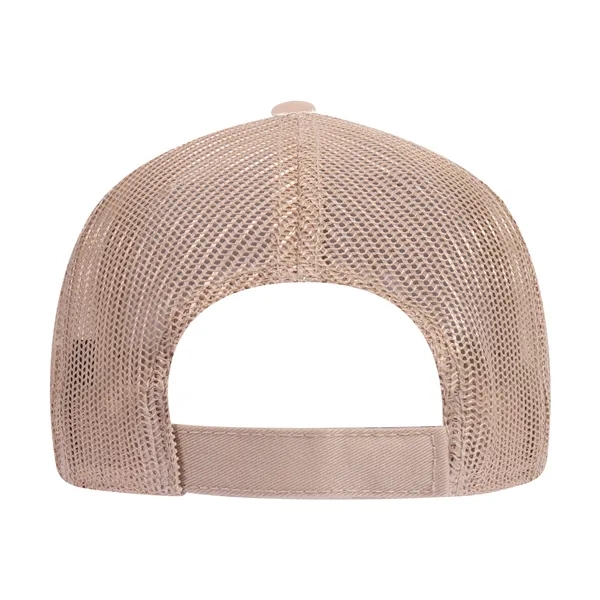 Cotton Twill Flipped Edge Visor 6Panel Mesh Back Trucker Hat - Cotton Twill Flipped Edge Visor 6Panel Mesh Back Trucker Hat - Image 9 of 39