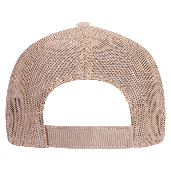 Cotton Twill Flipped Edge Visor 6Panel Mesh Back Trucker Hat - Cotton Twill Flipped Edge Visor 6Panel Mesh Back Trucker Hat - Image 10 of 39