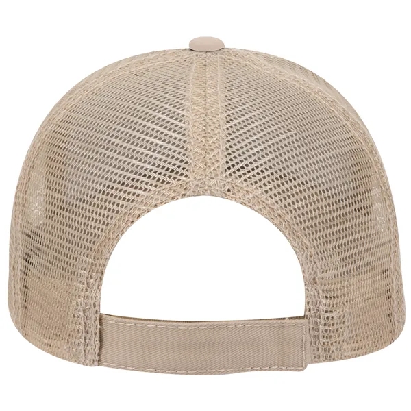 Cotton Twill Flipped Edge Visor 6Panel Mesh Back Trucker Hat - Cotton Twill Flipped Edge Visor 6Panel Mesh Back Trucker Hat - Image 17 of 39