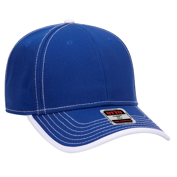 Cotton Twill/Contrast Stitching Trim Visor 6 Panel Cap - Cotton Twill/Contrast Stitching Trim Visor 6 Panel Cap - Image 1 of 54