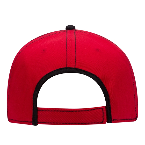 Cotton Twill/Contrast Stitching Trim Visor 6 Panel Cap - Cotton Twill/Contrast Stitching Trim Visor 6 Panel Cap - Image 8 of 54