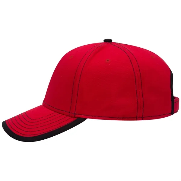 Cotton Twill/Contrast Stitching Trim Visor 6 Panel Cap - Cotton Twill/Contrast Stitching Trim Visor 6 Panel Cap - Image 11 of 54