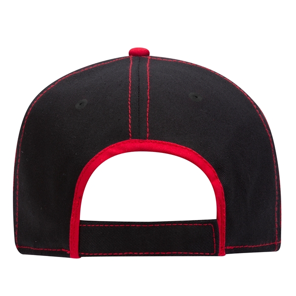 Cotton Twill/Contrast Stitching Trim Visor 6 Panel Cap - Cotton Twill/Contrast Stitching Trim Visor 6 Panel Cap - Image 14 of 54