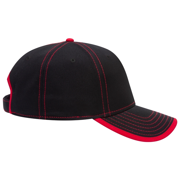 Cotton Twill/Contrast Stitching Trim Visor 6 Panel Cap - Cotton Twill/Contrast Stitching Trim Visor 6 Panel Cap - Image 18 of 54