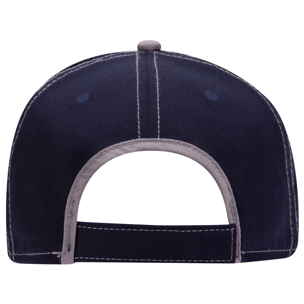 Cotton Twill/Contrast Stitching Trim Visor 6 Panel Cap - Cotton Twill/Contrast Stitching Trim Visor 6 Panel Cap - Image 26 of 54