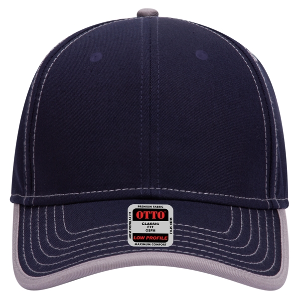 Cotton Twill/Contrast Stitching Trim Visor 6 Panel Cap - Cotton Twill/Contrast Stitching Trim Visor 6 Panel Cap - Image 27 of 54
